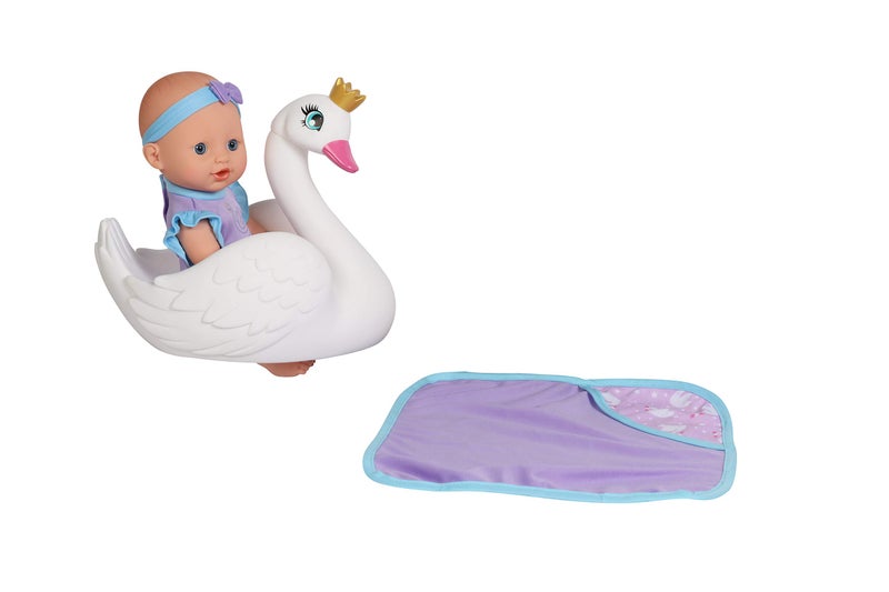 Dream Collection 10" Bath Time Baby Doll with Swan - Image 2